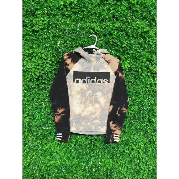 Acid Wash Adidas Hoodie - Adult Womens Small - B64